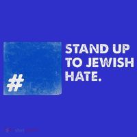 Stand Up To Jewish Hate Blue Square Support Israel  Visor thumb 3