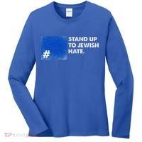 Stand Up To Jewish Hate Blue Square Support Israel  Women's Long Sleeve Shirt thumb 0