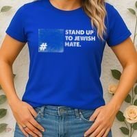 Stand Up To Jewish Hate Blue Square Support Israel  Women's T-Shirt thumb 2