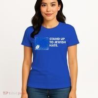 Stand Up To Jewish Hate Blue Square Support Israel  Women's T-Shirt thumb 4