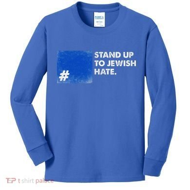 Stand Up To Jewish Hate Blue Square Support Israel  Kids Long Sleeve Shirt