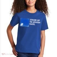 Stand Up To Jewish Hate Blue Square Support Israel  Kids T-Shirt thumb 2