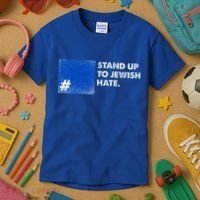 Stand Up To Jewish Hate Blue Square Support Israel  Kids T-Shirt thumb 3