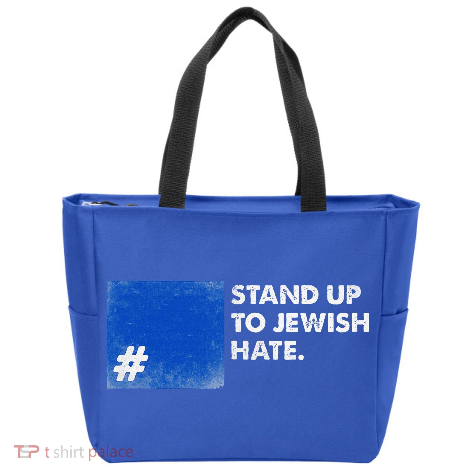 Stand Up To Jewish Hate Blue Square Support Israel  Tote Bag