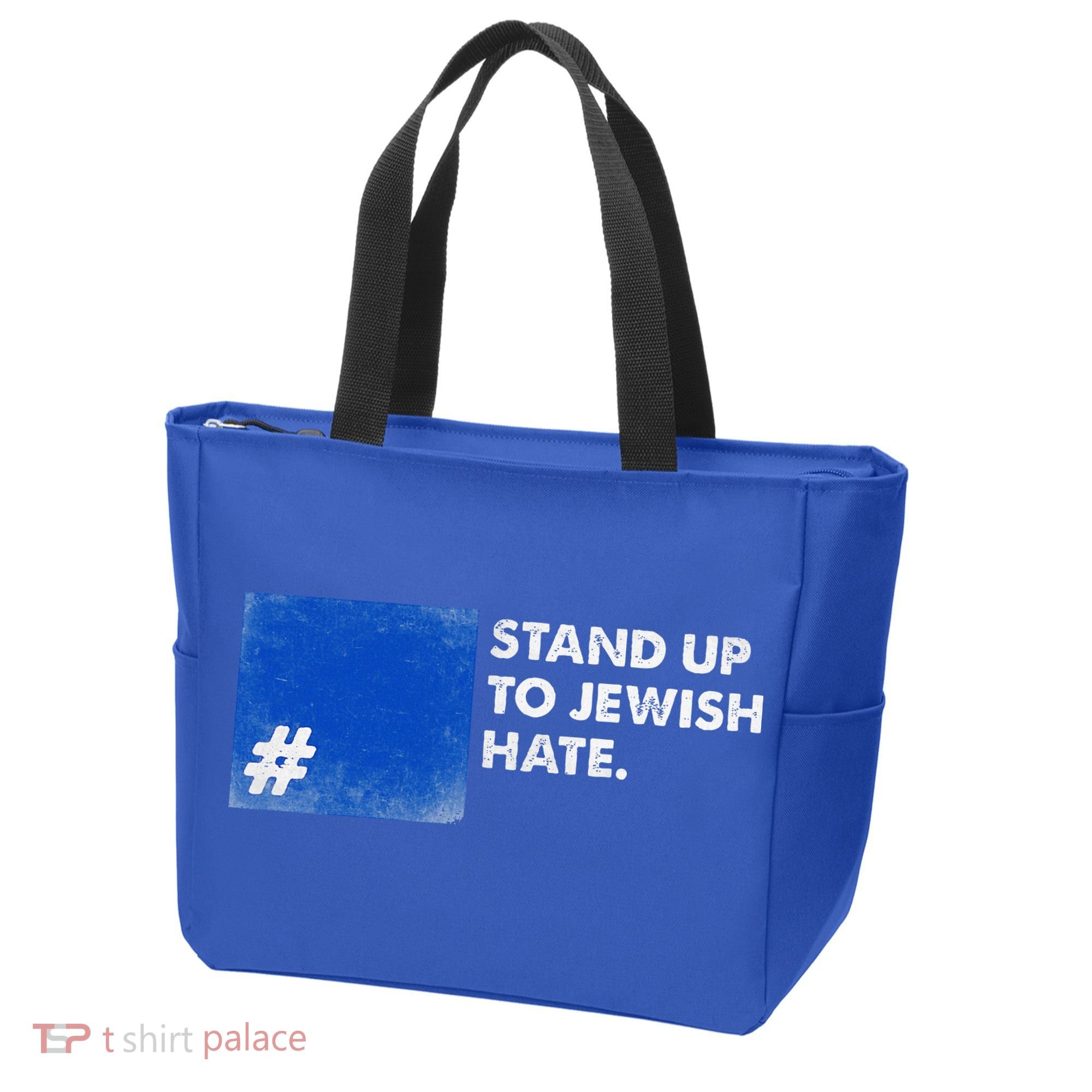 Stand Up To Jewish Hate Blue Square Support Israel  Tote Bag