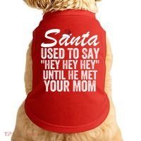 Santa Used To Say Hey Hey Hey Until He Met Your Mom Doggie Tank thumb 0