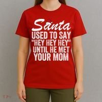 Santa Used To Say Hey Hey Hey Until He Met Your Mom T-Shirt thumb 4
