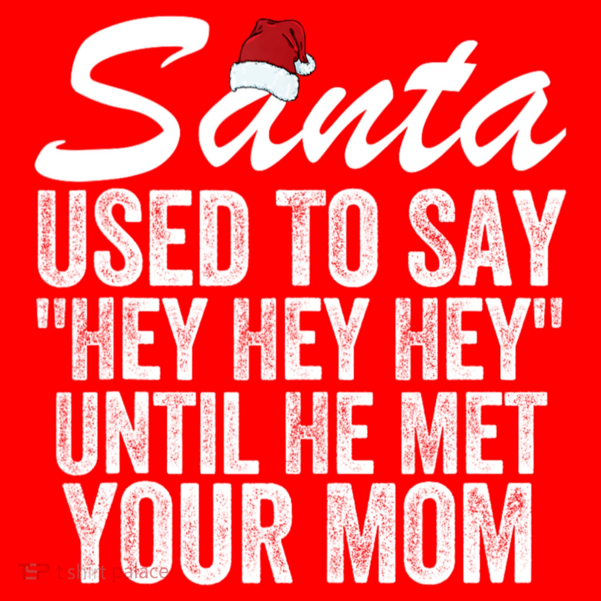 Santa Used To Say Hey Hey Hey Until He Met Your Mom T-Shirt