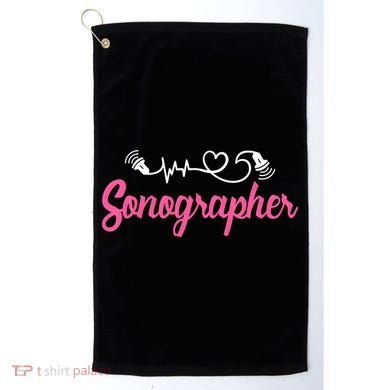 Sonographer Ultrasound Tech Sonography Technician Novelty Gift Golf Towel