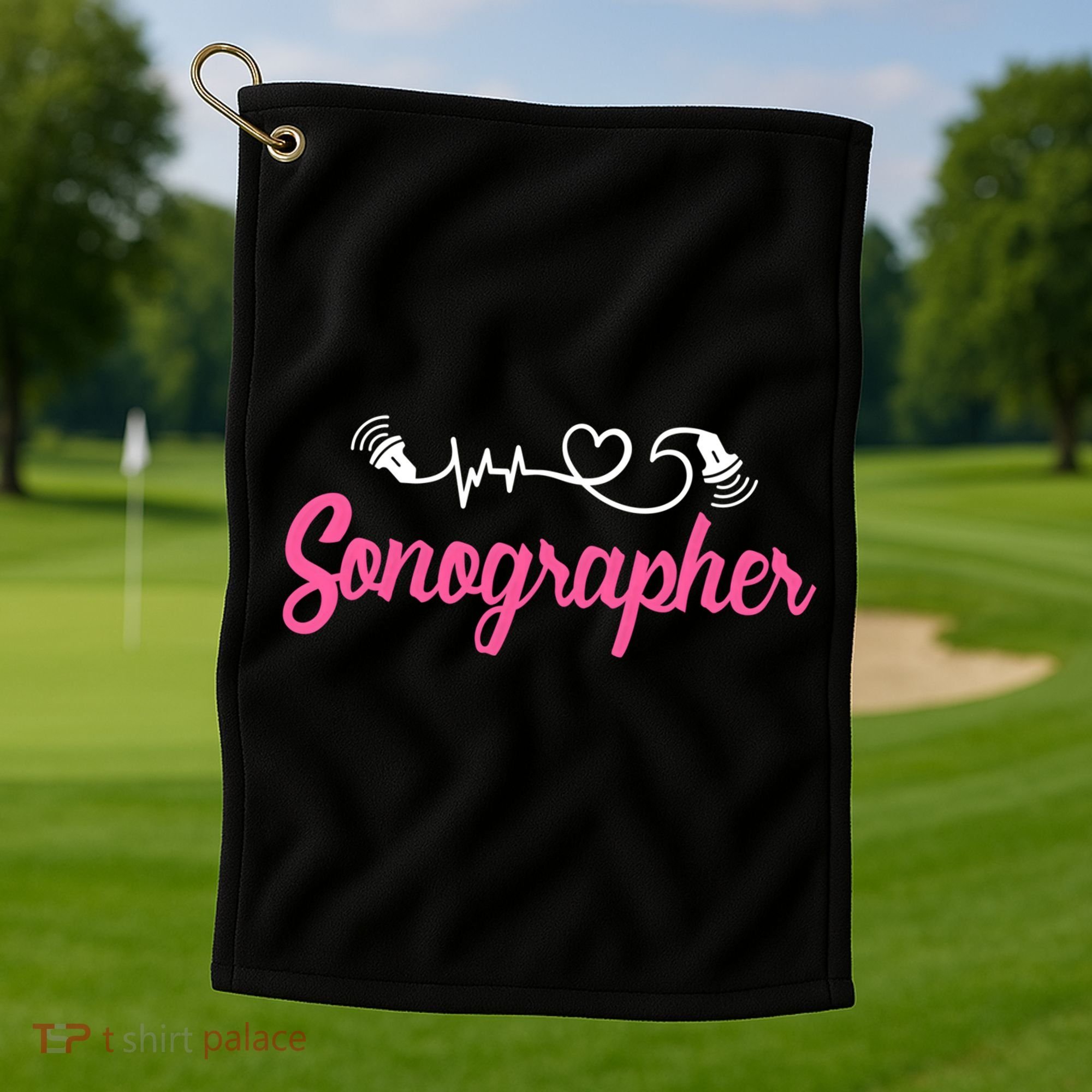 Sonographer Ultrasound Tech Sonography Technician Novelty Gift Golf Towel