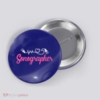 Sonographer Ultrasound Tech Sonography Technician Novelty Gift Button thumb 0