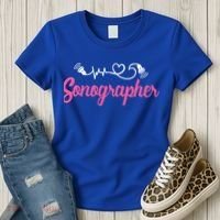 Sonographer Ultrasound Tech Sonography Technician Novelty Gift Women's T-Shirt thumb 3
