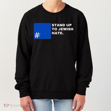 Stand Up To Jewish Hate Blue Square Support Israel  Women's Sweatshirt