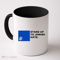 Stand Up To Jewish Hate Blue Square Support Israel  Coffee Mug thumb 0