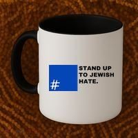 Stand Up To Jewish Hate Blue Square Support Israel  Coffee Mug thumb 2
