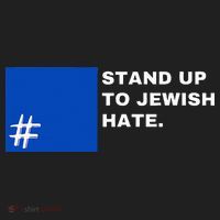 Stand Up To Jewish Hate Blue Square Support Israel  Beanie thumb 2