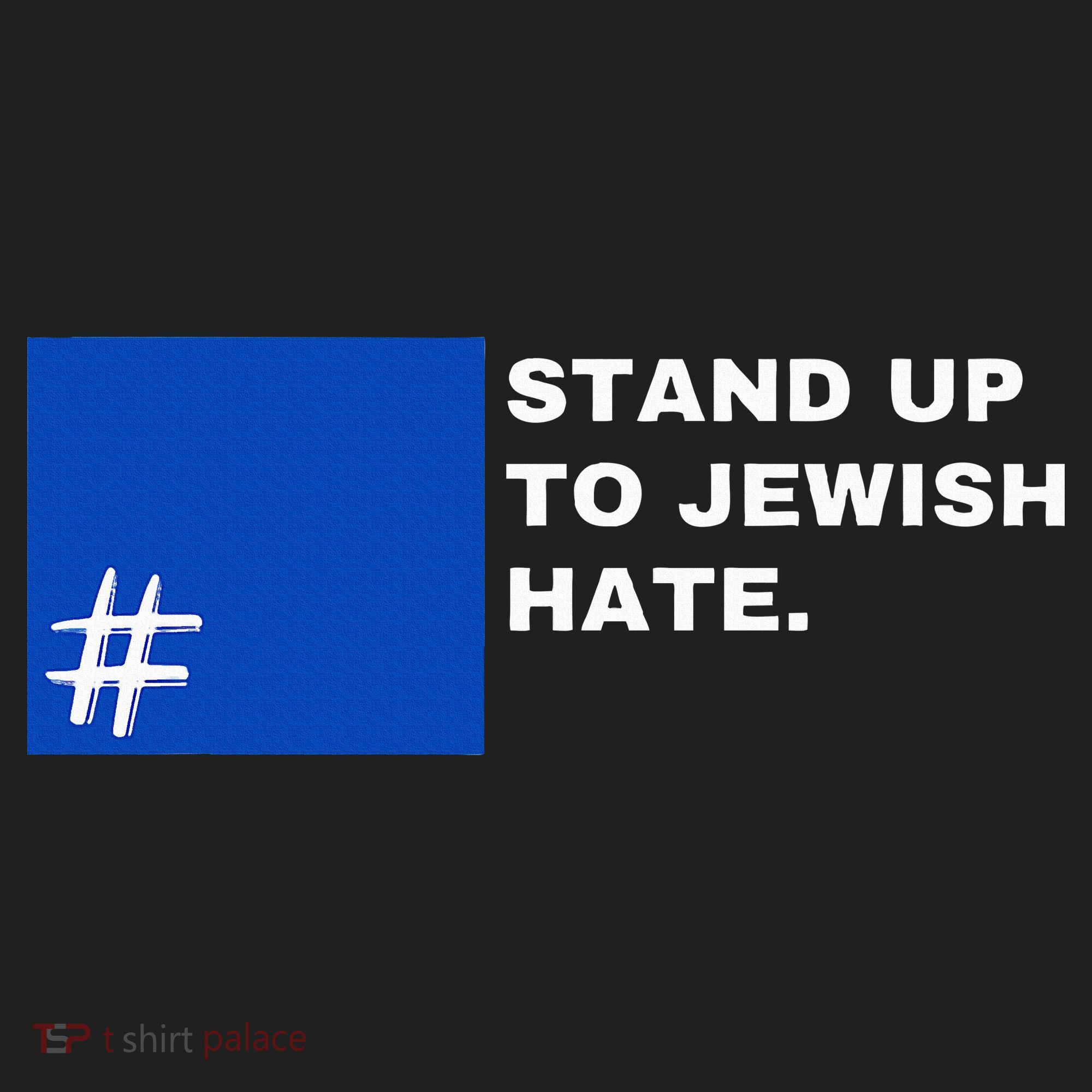 Stand Up To Jewish Hate Blue Square Support Israel  Beanie