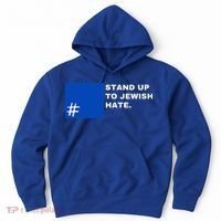 Stand Up To Jewish Hate Blue Square Support Israel  Hoodie thumb 0