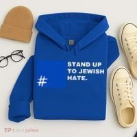 Stand Up To Jewish Hate Blue Square Support Israel  Hoodie thumb 4