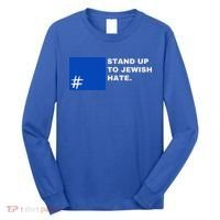 Stand Up To Jewish Hate Blue Square Support Israel  Long Sleeve Shirt thumb 0