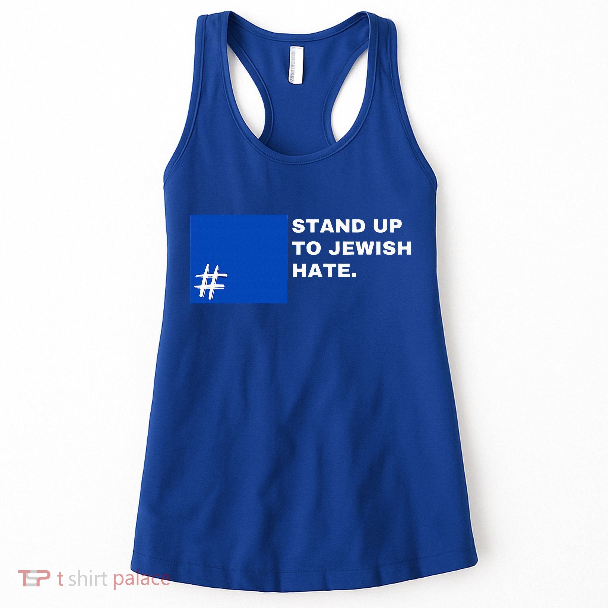 Stand Up To Jewish Hate Blue Square Support Israel  Women's Tank Top