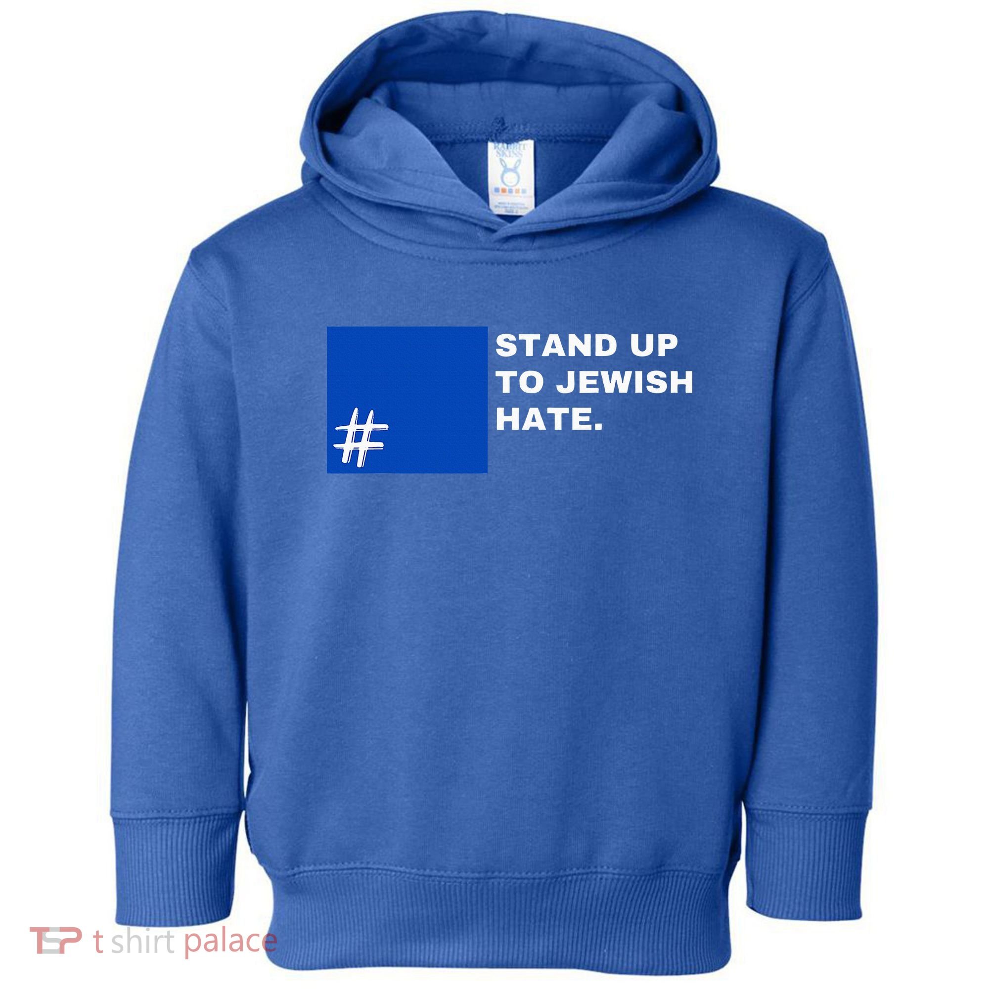 Stand Up To Jewish Hate Blue Square Support Israel  Toddler Hoodie