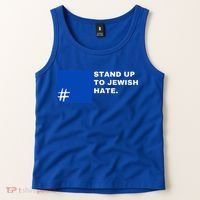Stand Up To Jewish Hate Blue Square Support Israel  Tank Top thumb 2