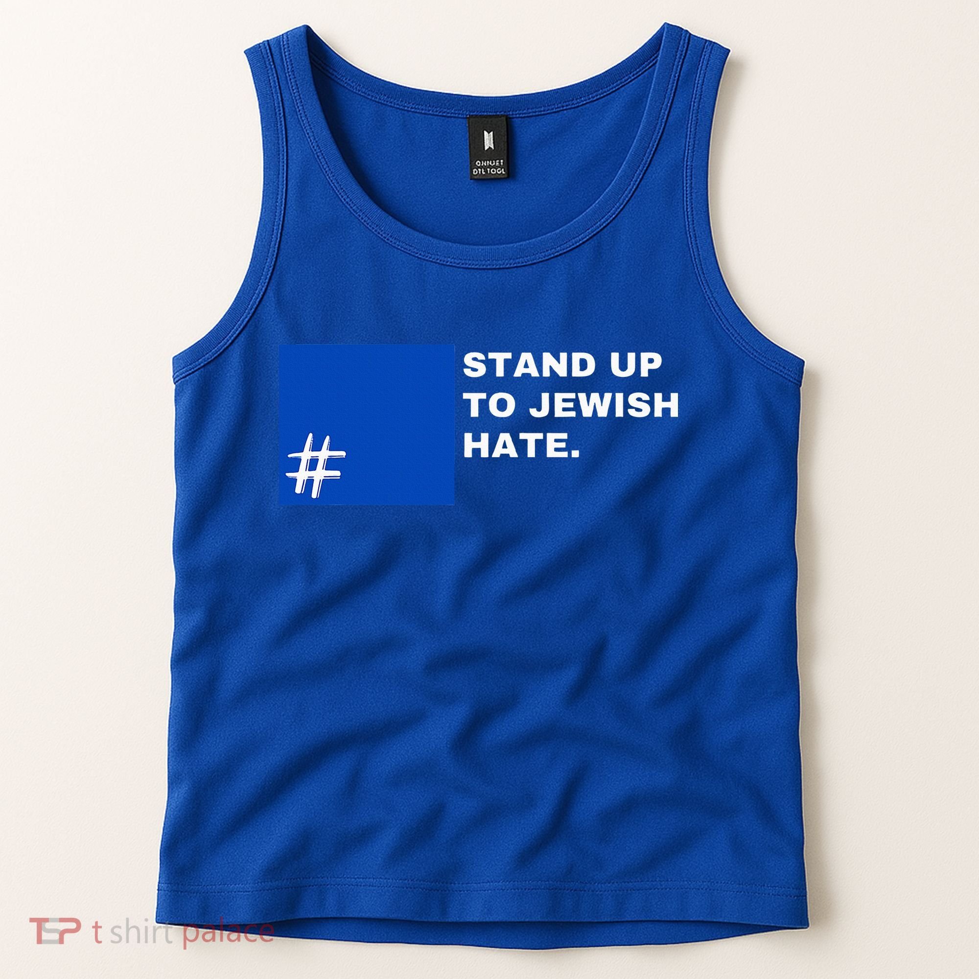 Stand Up To Jewish Hate Blue Square Support Israel  Tank Top