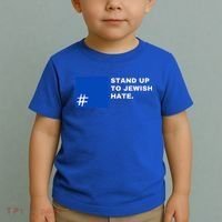 Stand Up To Jewish Hate Blue Square Support Israel  Toddler T-Shirt thumb 2