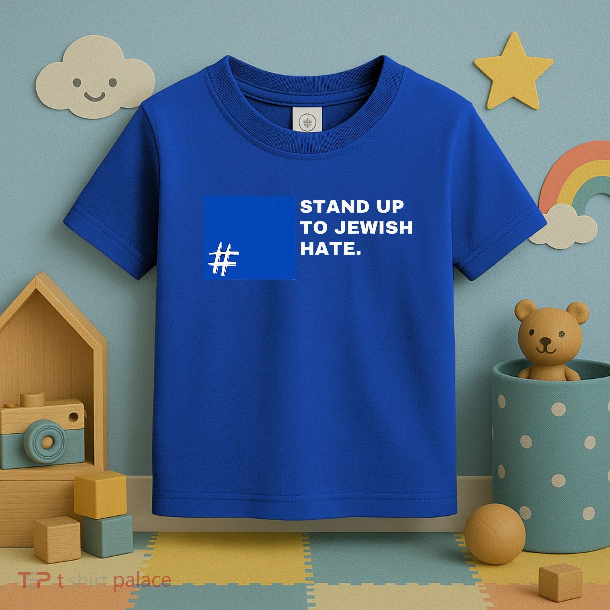 Stand Up To Jewish Hate Blue Square Support Israel  Toddler T-Shirt