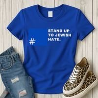Stand Up To Jewish Hate Blue Square Support Israel  Women's T-Shirt thumb 3