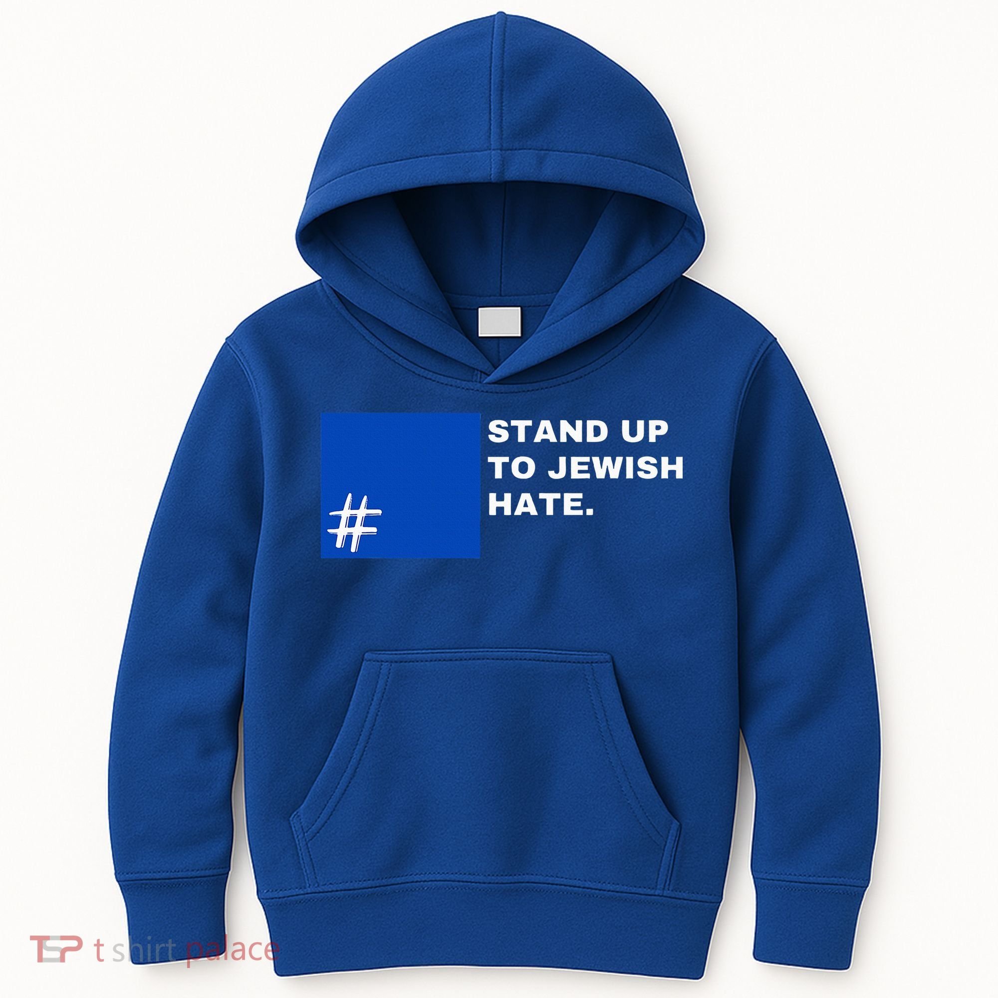 Stand Up To Jewish Hate Blue Square Support Israel  Kids Hoodie