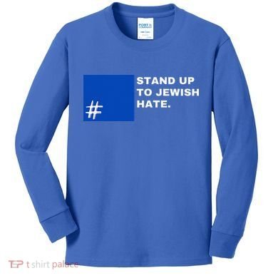 Stand Up To Jewish Hate Blue Square Support Israel  Kids Long Sleeve Shirt