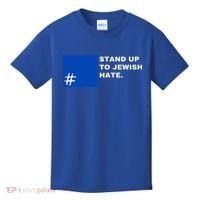 Stand Up To Jewish Hate Blue Square Support Israel  Kids T-Shirt thumb 0