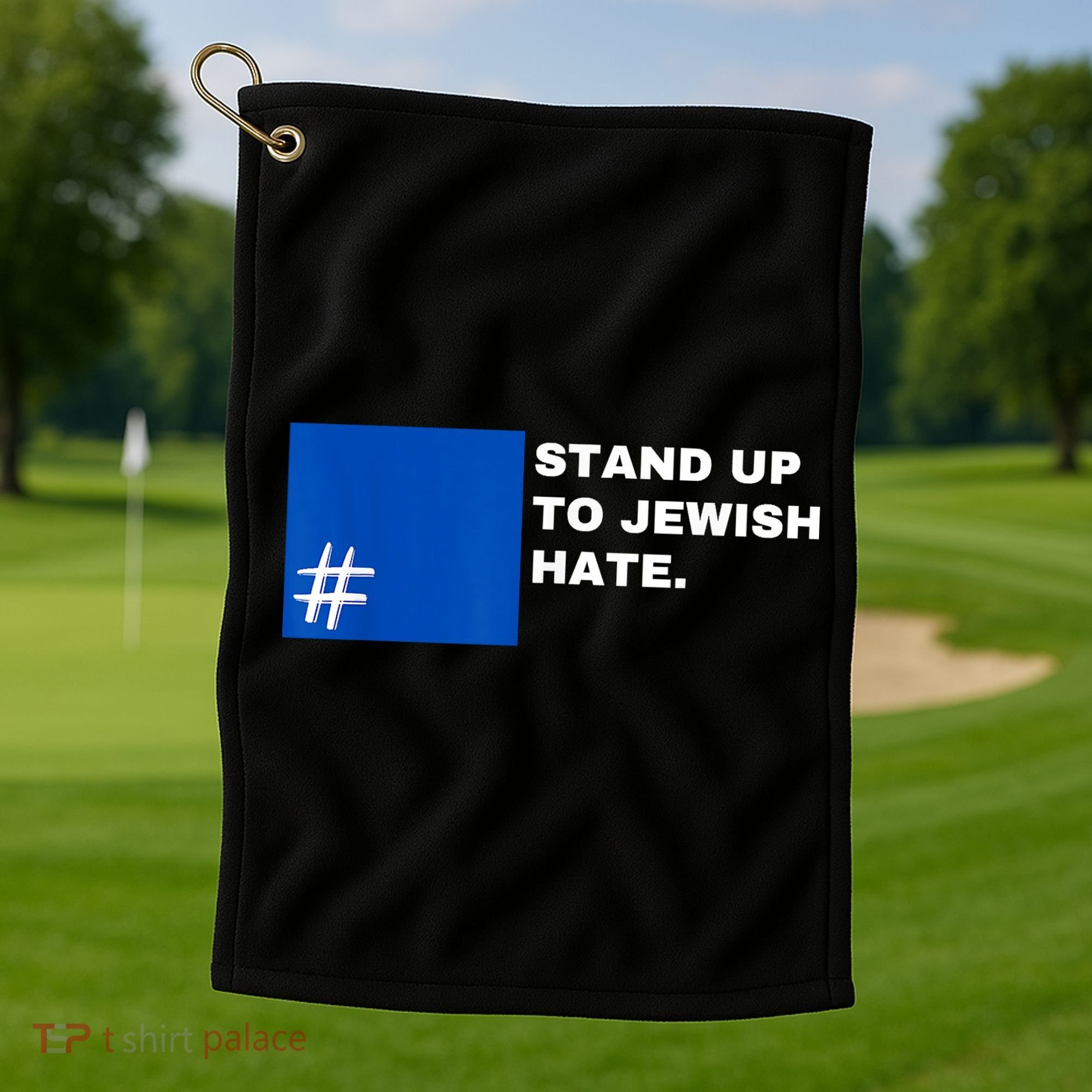 Stand Up To Jewish Hate Blue Square Support Israel Golf Towel