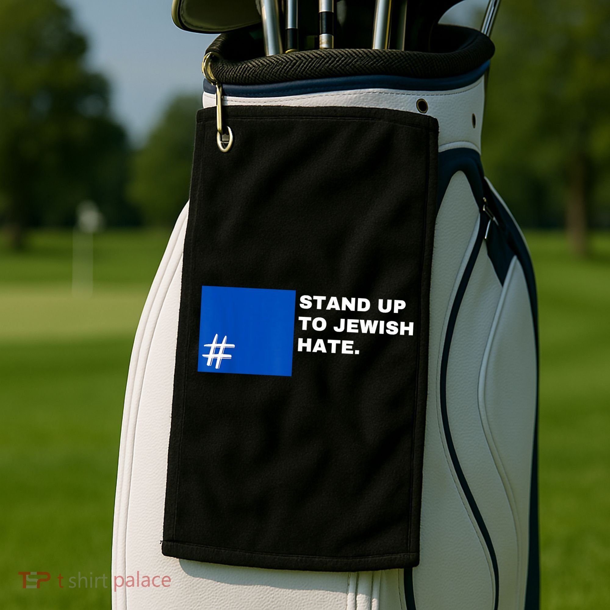 Stand Up To Jewish Hate Blue Square Support Israel Golf Towel