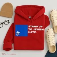 Stand Up To Jewish Hate Blue Square Support Israel Hoodie thumb 4