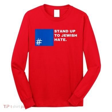 Stand Up To Jewish Hate Blue Square Support Israel Long Sleeve Shirt