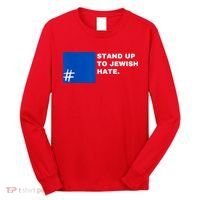 Stand Up To Jewish Hate Blue Square Support Israel Long Sleeve Shirt thumb 0