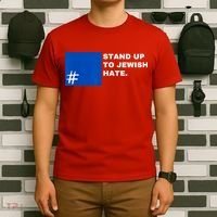 Stand Up To Jewish Hate Blue Square Support Israel T-Shirt thumb 6