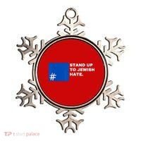 Stand Up To Jewish Hate Blue Square Support Israel Ornament thumb 0