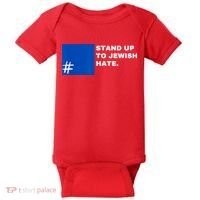 Stand Up To Jewish Hate Blue Square Support Israel Baby Bodysuit thumb 0
