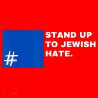 Stand Up To Jewish Hate Blue Square Support Israel Santa Hat thumb 1