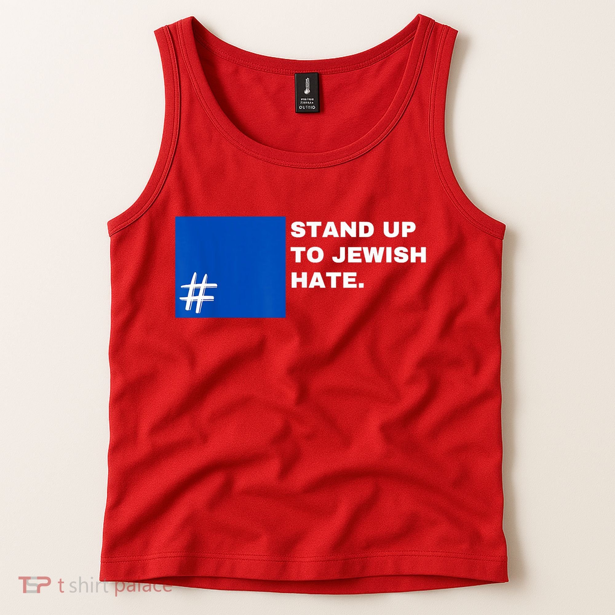 Stand Up To Jewish Hate Blue Square Support Israel Tank Top