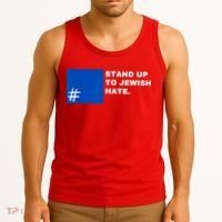 Stand Up To Jewish Hate Blue Square Support Israel Tank Top thumb 3