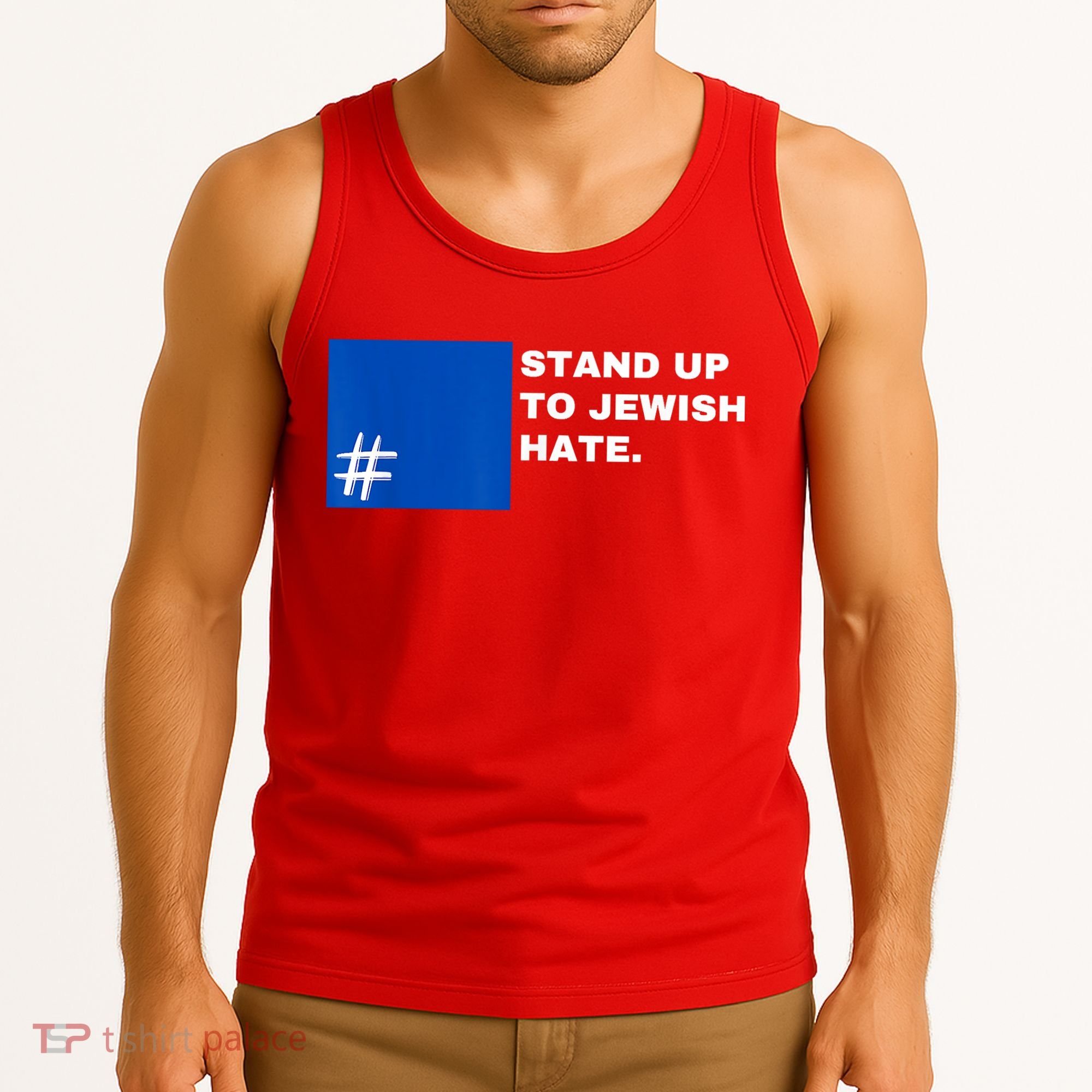 Stand Up To Jewish Hate Blue Square Support Israel Tank Top