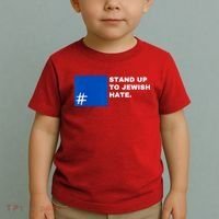 Stand Up To Jewish Hate Blue Square Support Israel Toddler T-Shirt thumb 2