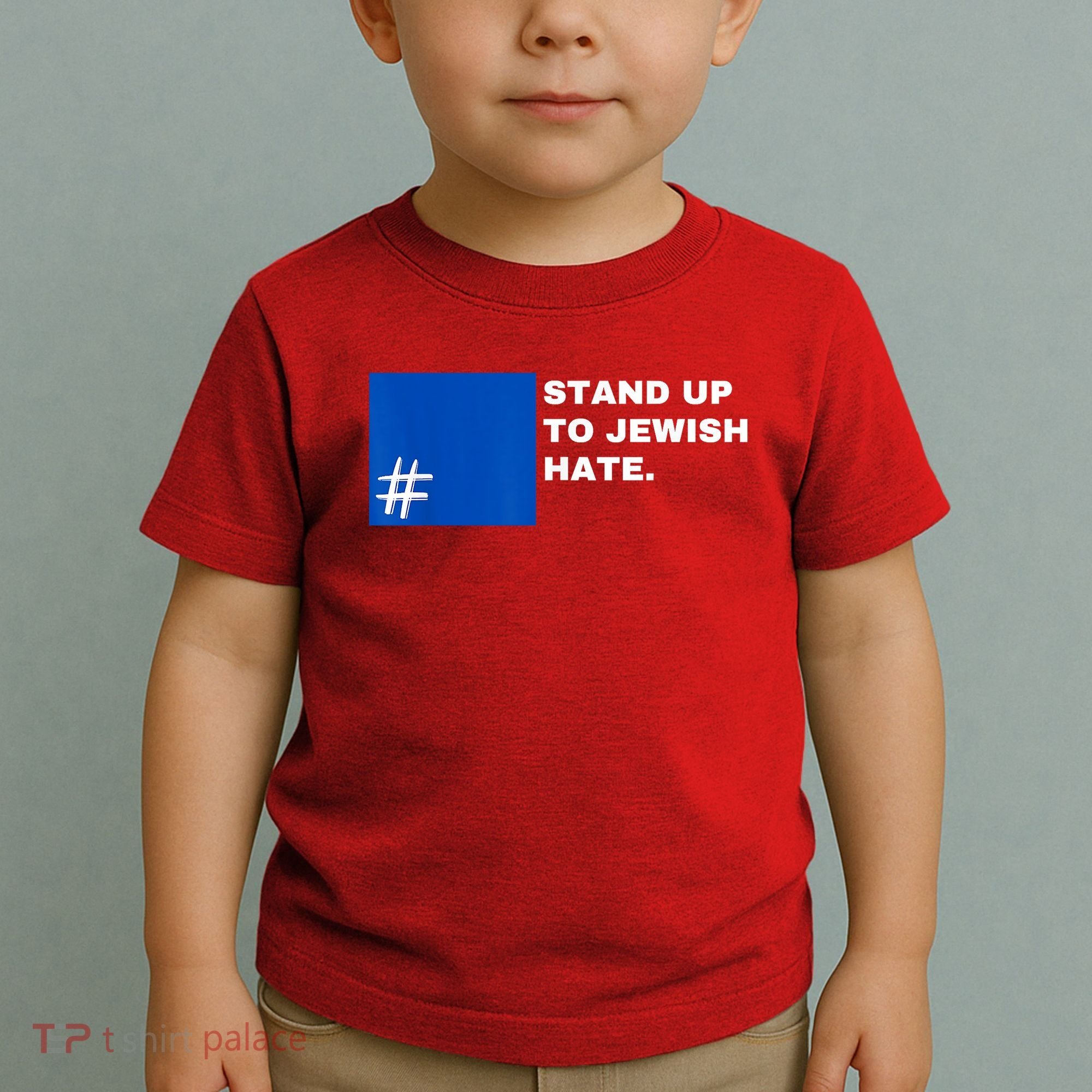 Stand Up To Jewish Hate Blue Square Support Israel Toddler T-Shirt