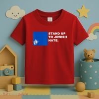 Stand Up To Jewish Hate Blue Square Support Israel Toddler T-Shirt thumb 3