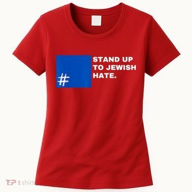Stand Up To Jewish Hate Blue Square Support Israel Women's T-Shirt